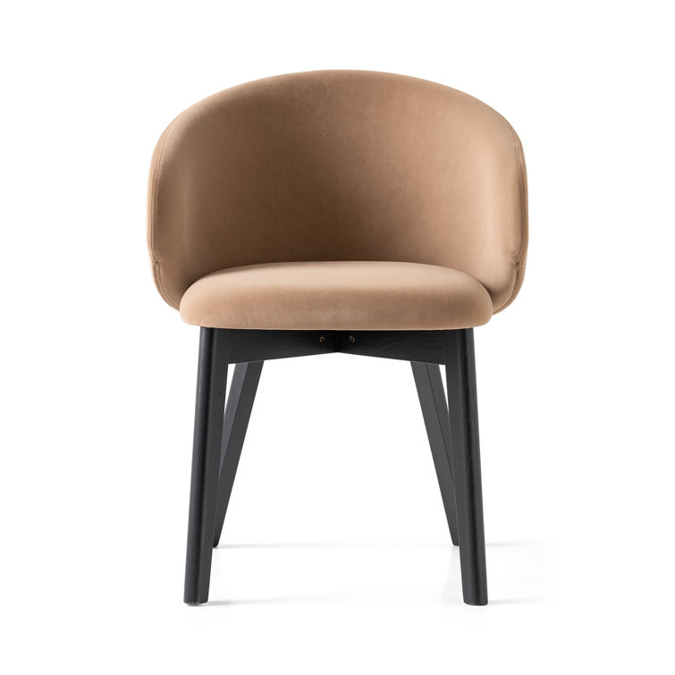 Tuka Smoke and Sand Beechwood Armchair in Brown/Gray