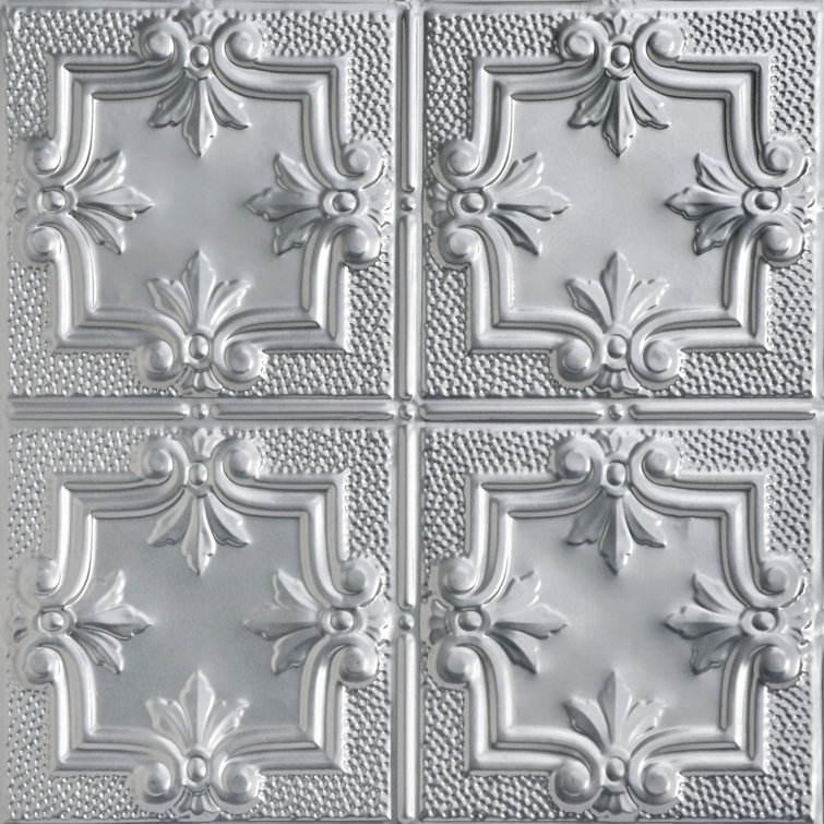 Antoinette Lacquered Steel 24" x 24" Decorative Ceiling Tile