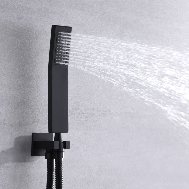 Brushed Nickel Multi-Head Rain Shower System with Handheld