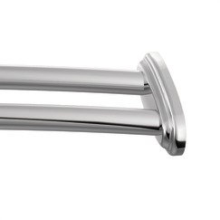 60-Inch Polished Nickel Adjustable Double Curved Shower Rod
