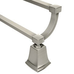 Brushed Nickel 24" Double Wall Mounted Towel Bar