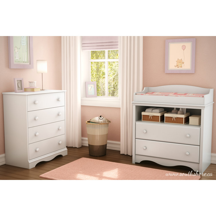 Pure White Nursery Changing Table and Dresser Set