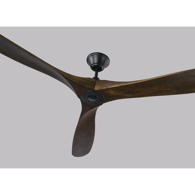 Matte Black 88'' Ceiling Fan with Dark Walnut Blades