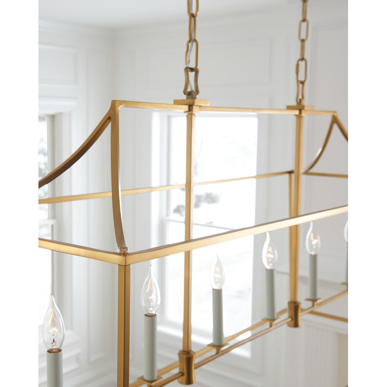 Southold Burnished Brass 6-Light Linear Lantern