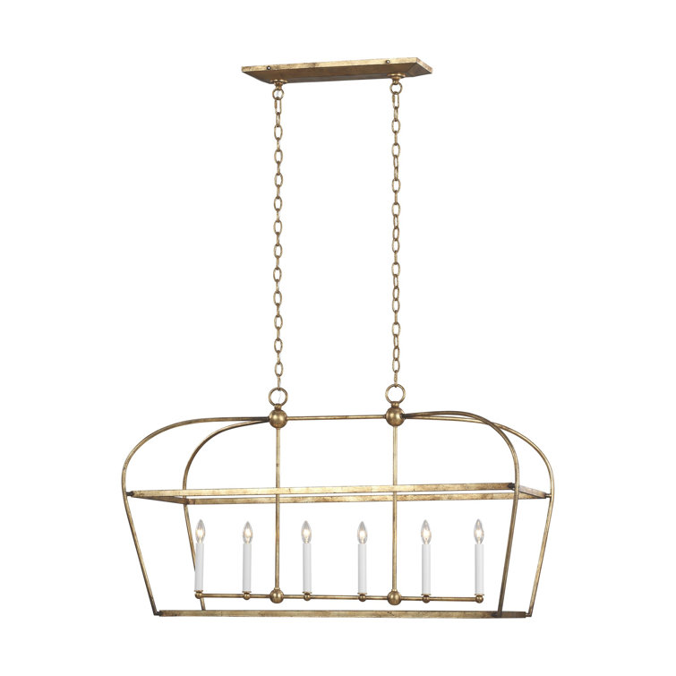 Stonington Antique Gild Linear Chandelier with 6 Lights