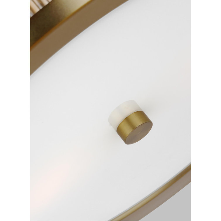Geneva Elegance 14" Polished Nickel Drum Flush Mount with Glass Shade