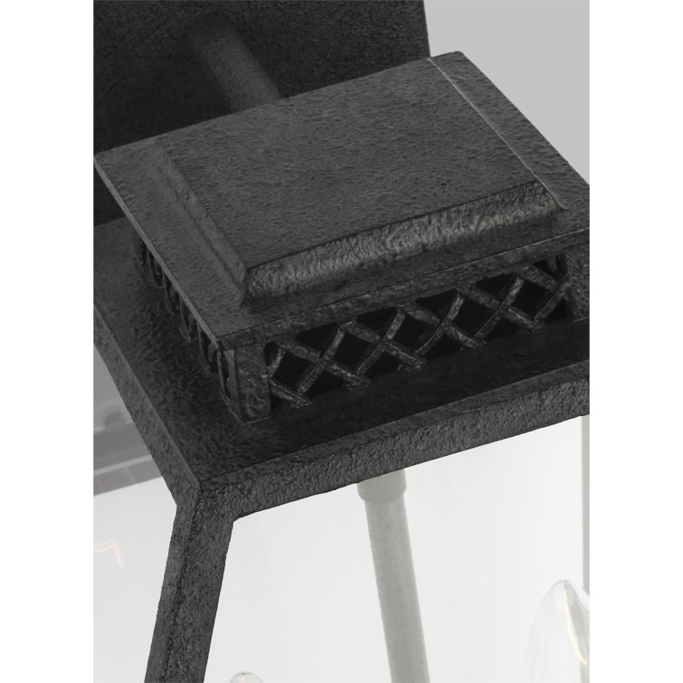Falmouth Dark Zinc Dimmable Outdoor Wall Lantern Sconce