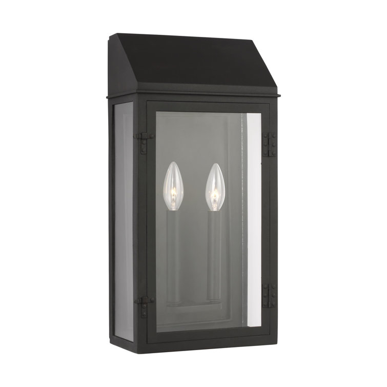 Hingham Textured Black 20" Dimmable Outdoor Wall Lantern