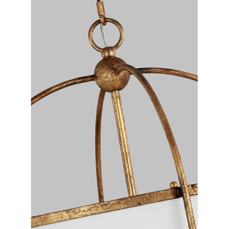 Antique Guild Steel Drum Pendant with White Shade