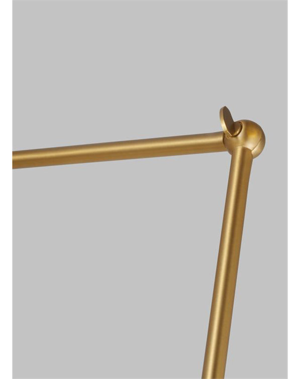 Midnight Black and Burnished Brass Adjustable Plug-In Wall Sconce