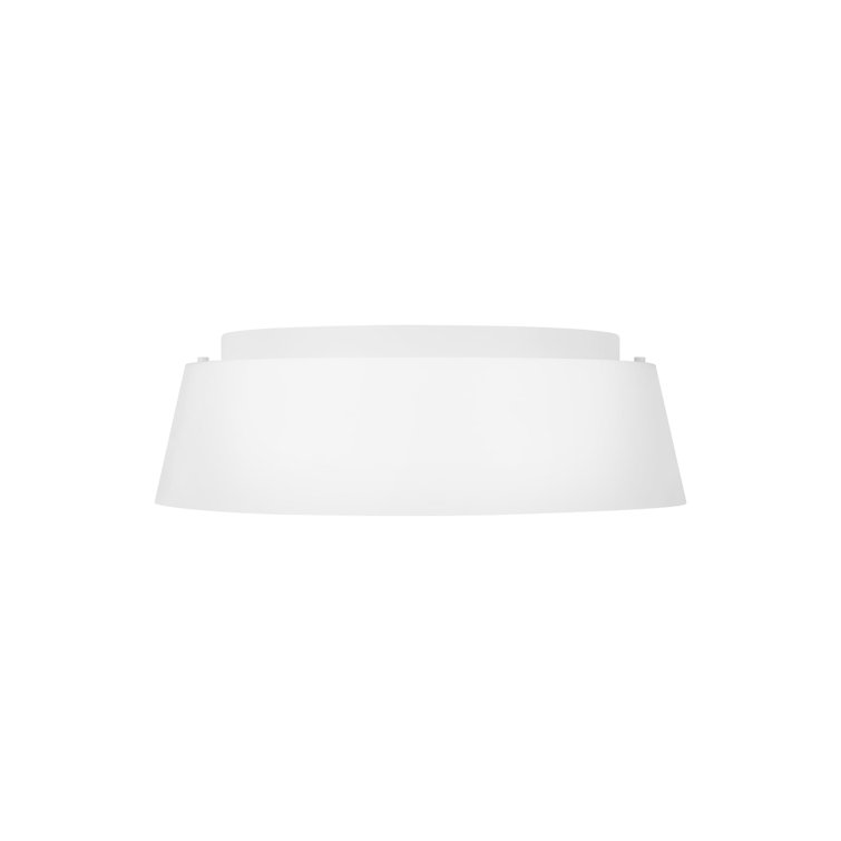 Matte White Silk Screen 3-Light Modern Flush Mount