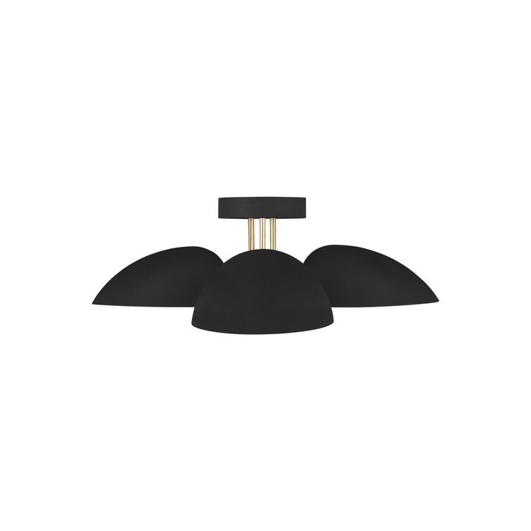 Midnight Black 3-Light Flush Mount Ceiling Fixture by Ellen DeGeneres