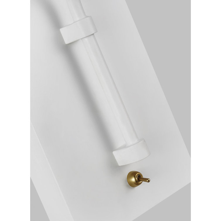 Simon 1-Light Dimmable Swing Arm Sconce in Matte White and Midnight Black