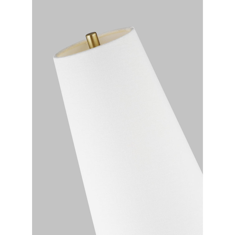 Arctic White Modern Table Lamp with Linen Shade