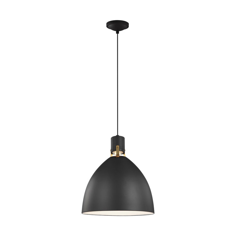 Matte Black 16.5'' LED Dome Pendant Light