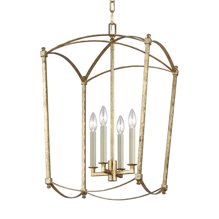 Antique Guild 4-Light Metal Lantern Chandelier