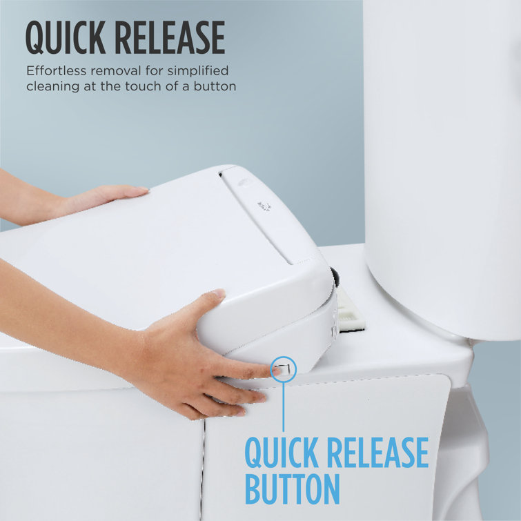 Cotton White Round Heated Electronic Bidet Seat