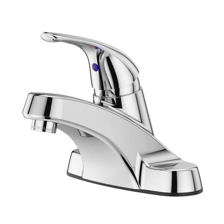Polished Chrome Single Control Centerset Bathroom Faucet