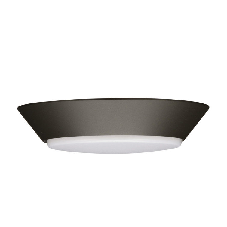 Versi Lite 7" Matte White Aluminum LED Flush Mount with Acrylic Shade