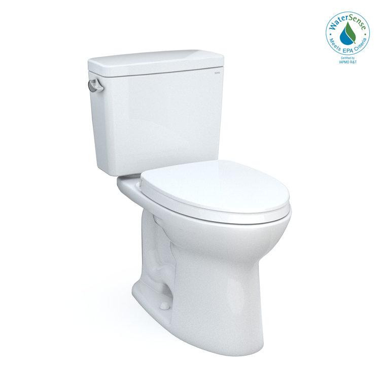 Elegant White Vitreous China Elongated Two-Piece High-Efficiency Toilet