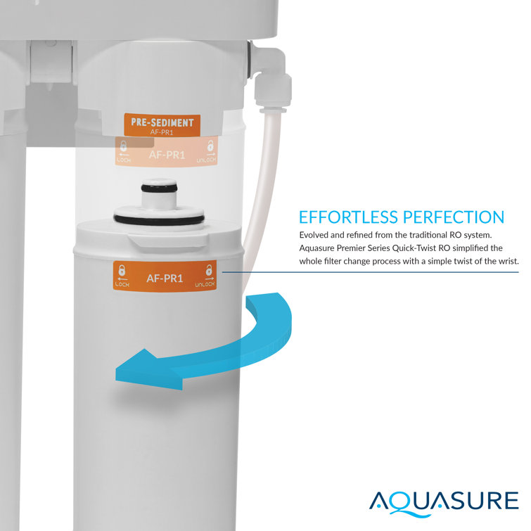 Aquasure Premier Pro 4-Stage Chrome Under-Sink Filtration System