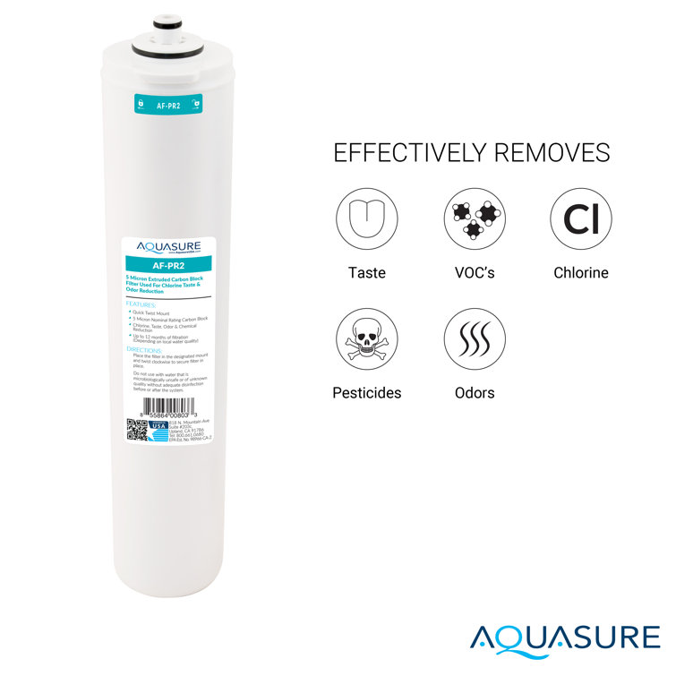 Aquasure Premier Series 2-Pack Carbon Block and Sediment Replacement Filters