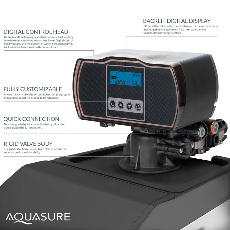 Aquasure Harmony Lite 34,000 Grains Black and White Resin Water Softener
