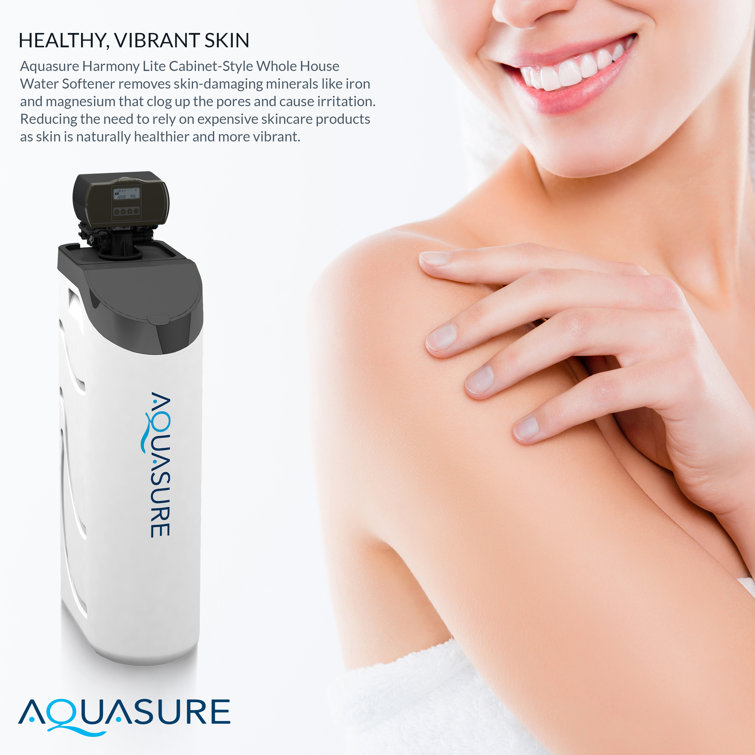 Aquasure Harmony Lite 34,000 Grains Black and White Resin Water Softener