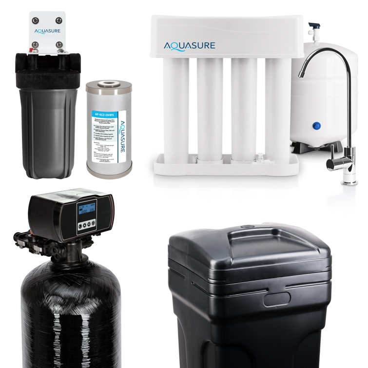 Aquasure 64,000 Grain Whole House Water Filtration System with Fine Mesh Resin