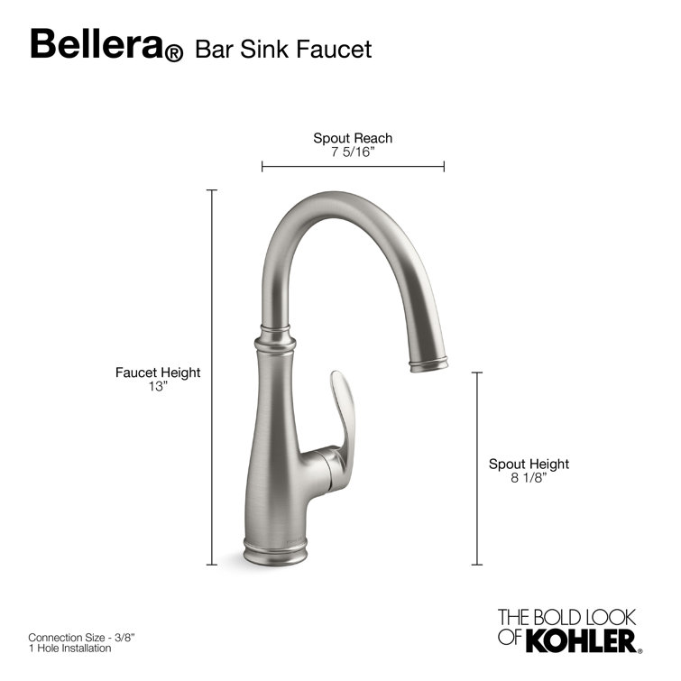 Bellera Vibrant Stainless Steel Single Handle Kitchen Faucet