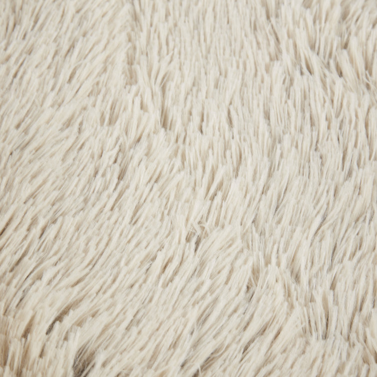 Small Tan Faux Fur Orthopedic Elevated Pet Bed