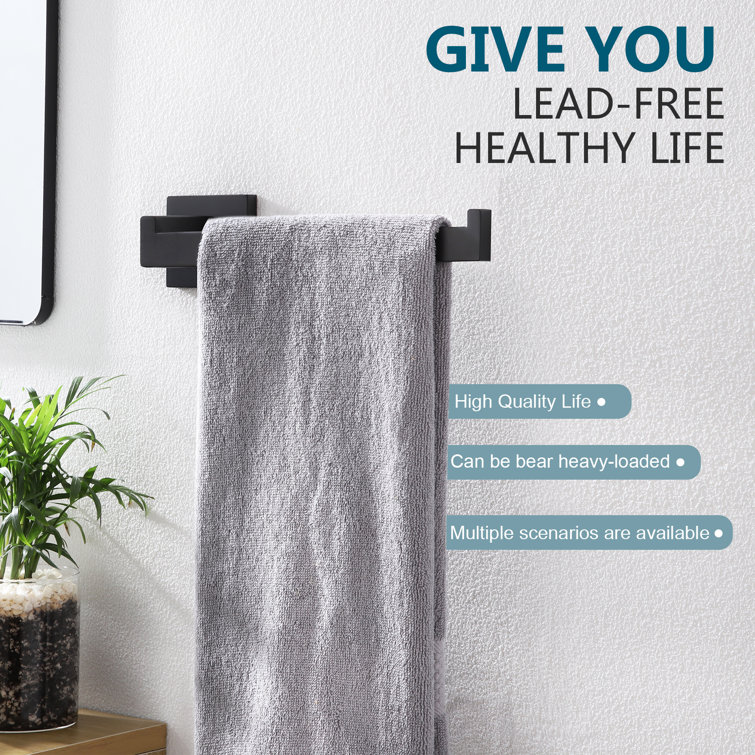Matte Black Stainless Steel Wall Mounted Hand Towel Holder