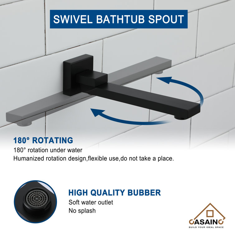 Matte Black Stainless Steel Multi-Head Rain Shower System