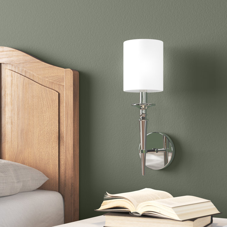 Polished Nickel Fabric Shade Wall Sconce