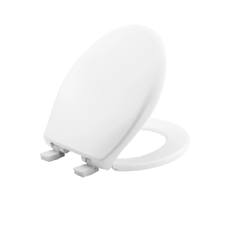 Mayfair White Gloss Round Plastic Slow Close Toilet Seat