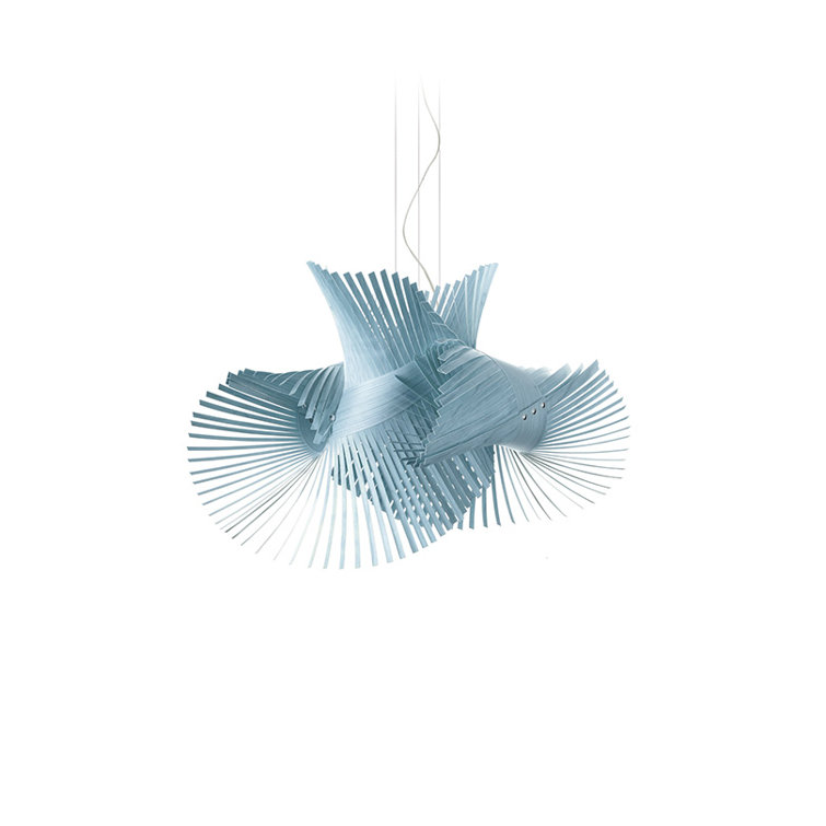 Mikado Mini 1-Light LED Geometric Pendant in Brushed Nickel
