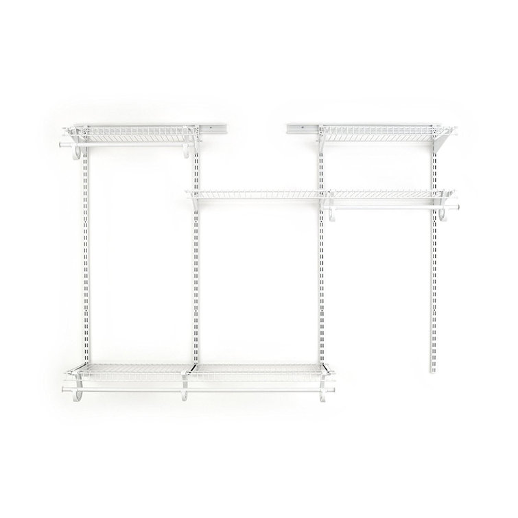 Adjustable White Steel Wire Closet Organizer System