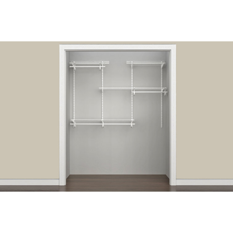 Adjustable White Steel Wire Closet Organizer System