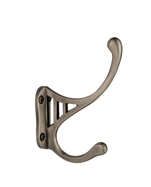 Antique Pewter Transitional Metal Classic Coat Hook