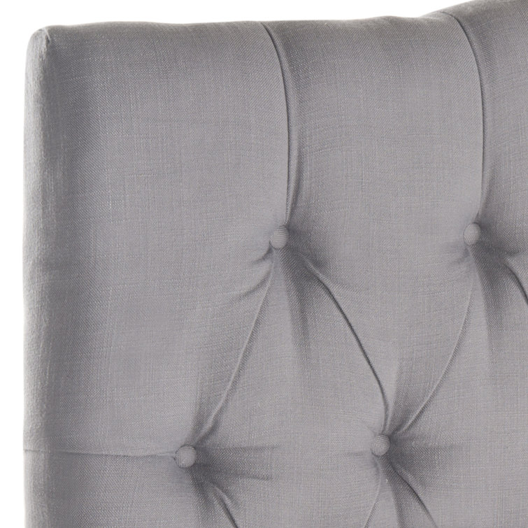 Beige Linen Tufted Queen Upholstered Headboard