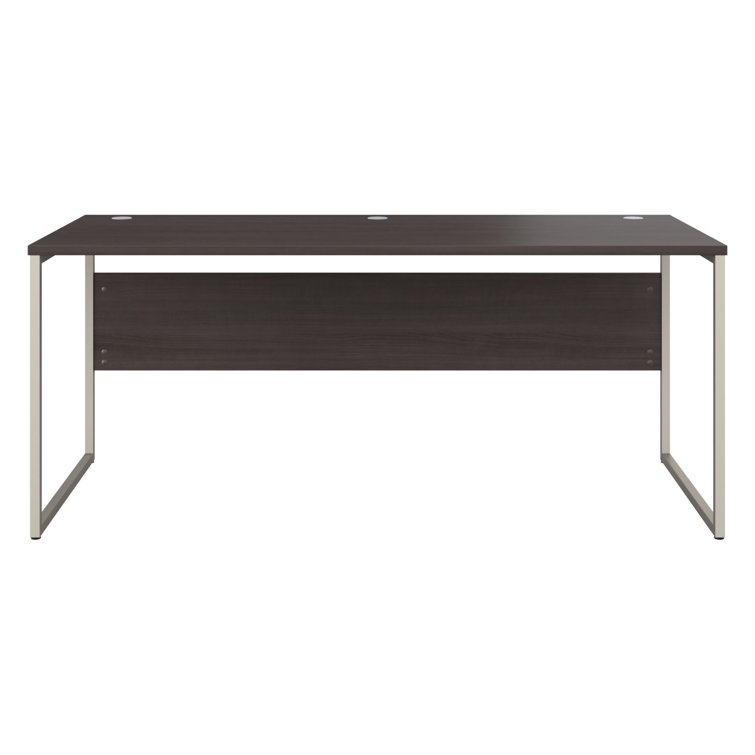 Storm Gray 71'' Contemporary Home Office Desk with Drawer and Filing Cabinet