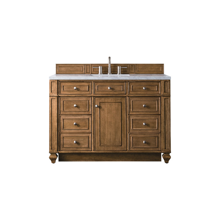 Saddle Brown 48" Single Vanity with Veneer Finish