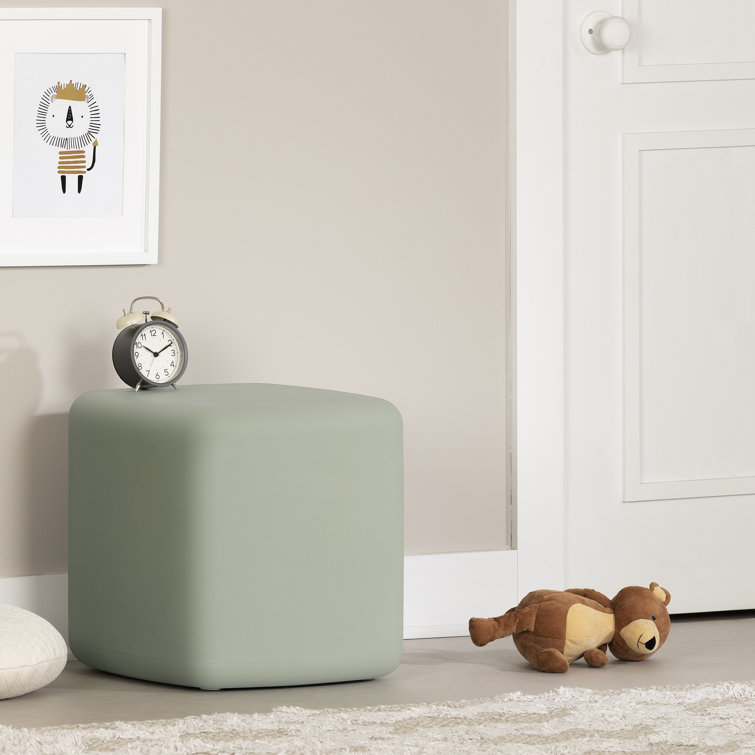 Sage Green Polyethylene Cubic Nightstand