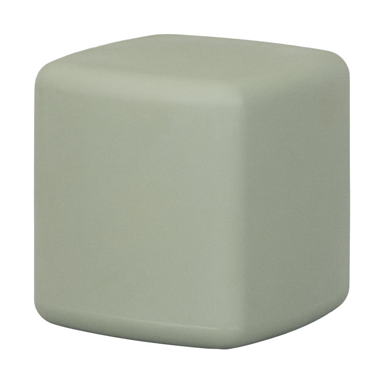 Sage Green Polyethylene Cubic Nightstand