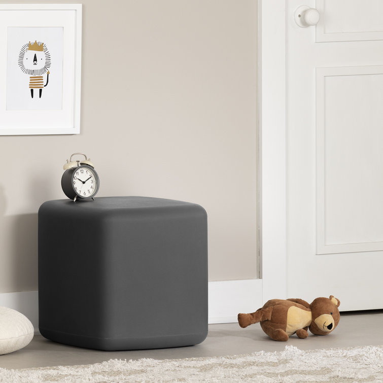 Sweedi Dark Gray Polyethylene Resin Cubic Nightstand