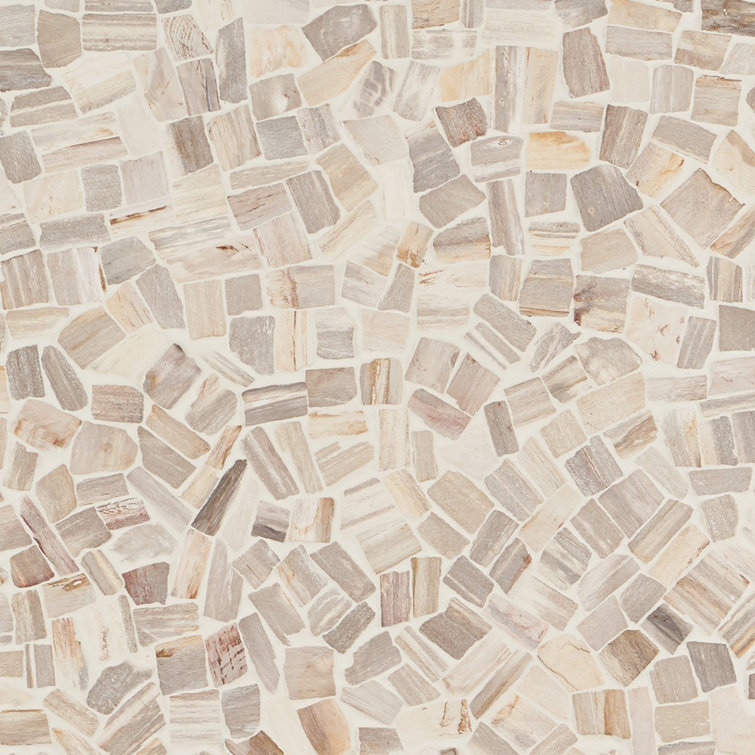 Petra Tumbled Brown Marble Mosaic Tile 12" x 12"