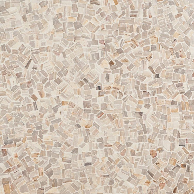 Petra Tumbled Brown Marble Mosaic Tile 12" x 12"
