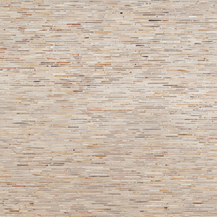 Petra Tumbled Brown Marble Mosaic Tile for Shower and Deck