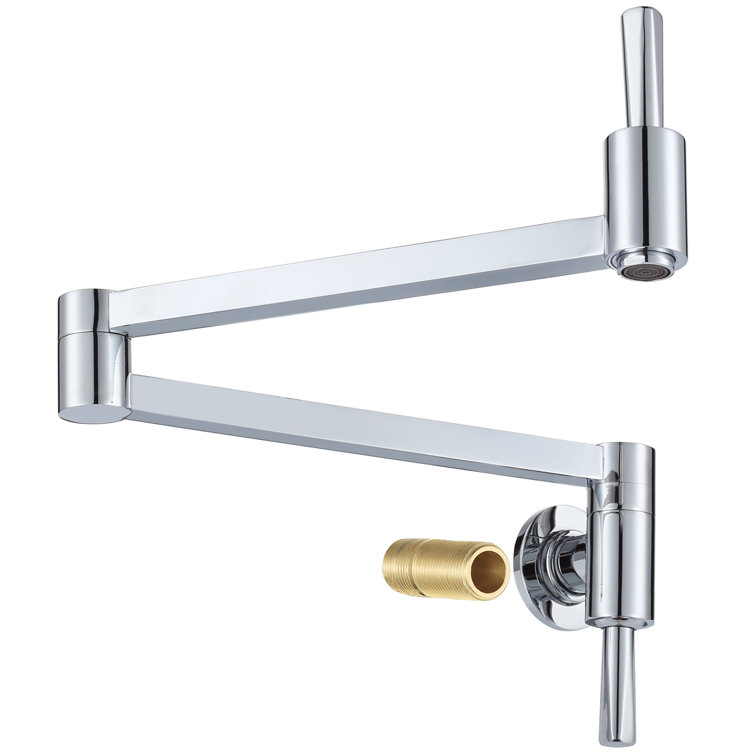 Chrome Wall Mount Folding Stretchable Pot Filler Faucet