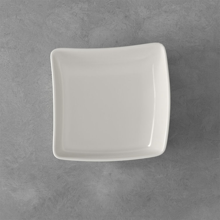Elegant White Ceramic Square Snack Bowl for Everyday Elegance